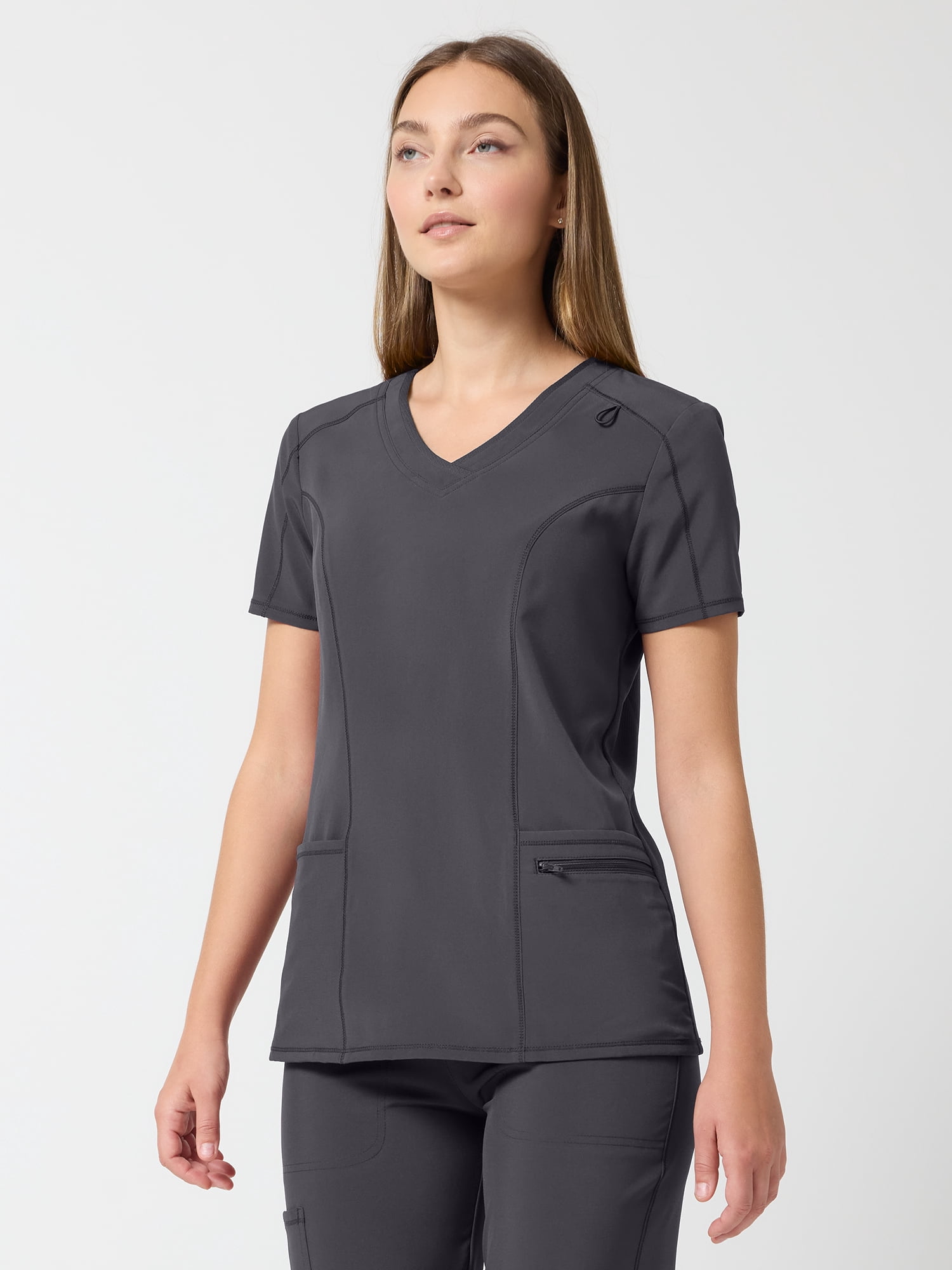 Scrubstar Performance Women’s Shaped Antimicrobial Mesh Panel V-Neck Scrub Top, Sizes XS–3XL