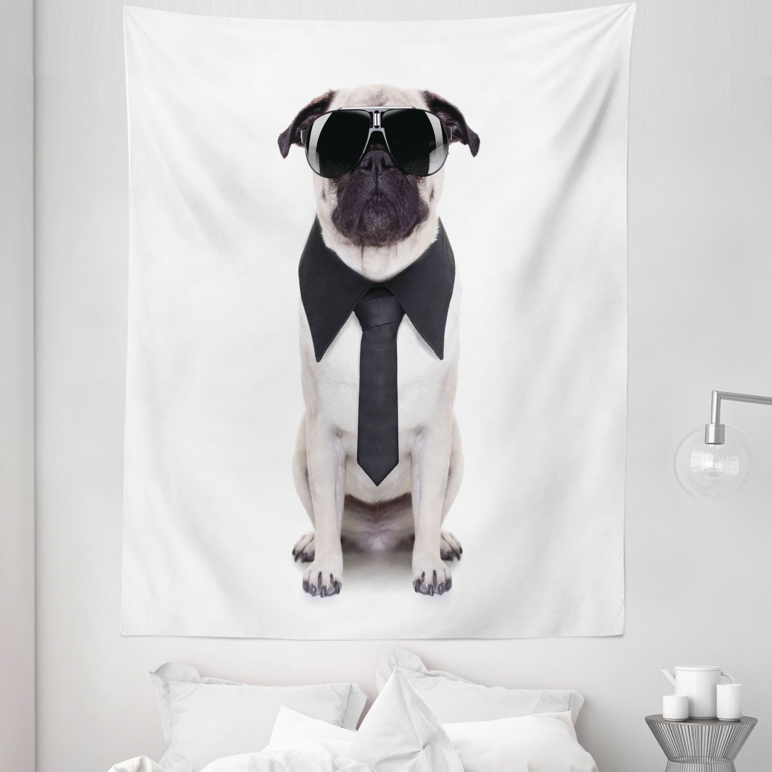 Animal Pug Dog Wall Hanging Polyester Tapestry Living Room Decor Home Decoration Animal Pug Dog Wall Hanging Polyester Tapestry Living Room Decor Home Decoration