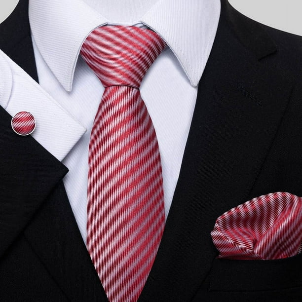 Conjunto de combinación de corbata y gemelos para hombre, estilo formal, de negocios, de noche, a la moda