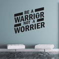 thumbnail image 2 of Be A Warrior Not A Worrier Inspirational Quote Work Out Motivation Body Builder Silhouette Vinyl Wall Art Sticker Wall Decal Home Gym Home Workout Wall Décoration Design Wall Décor Size (10x10 inch), 2 of 3