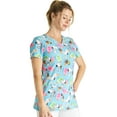 thumbnail image 4 of Tooniforms Scrubs Top For Women Shaped V-Neck Print TF772, 4 of 7
