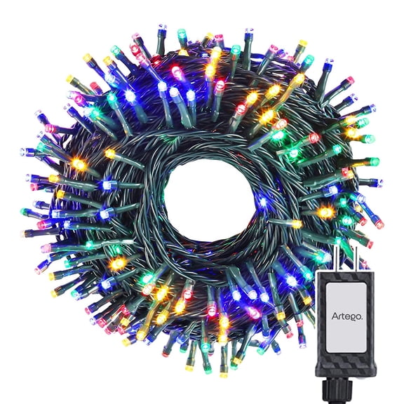 Luces serie 100 led interior exterior Decoración Navidad Artego  eventos bodas LED christmas string lights con temporizador Multicolor