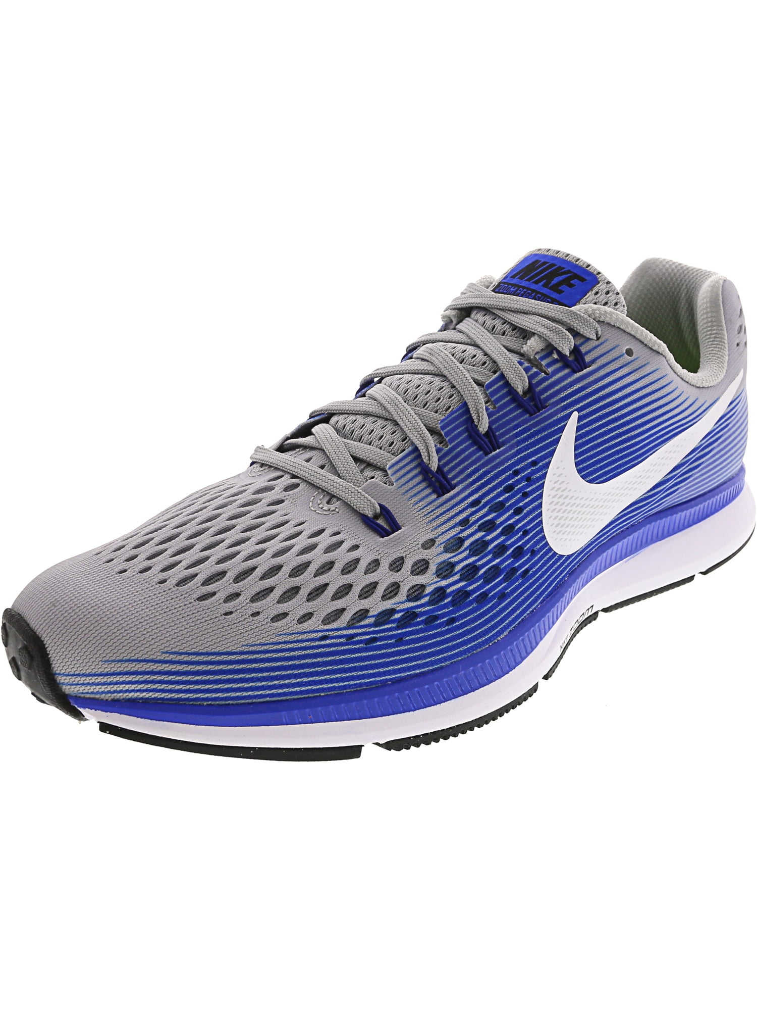 Men's Air Pegasus 34 Wolf Grey / White - Racer Blue Ankle-High Running Shoe Walmart.com