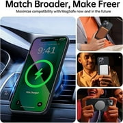 Strong Magnetic for iPhone 15 Pro Max Case, [Compatible with Magsafe] [Military Grade Drop Protection] Protective Shockproof Heavy Duty Translucent Slim Phone Case for iPhone 15 Pro Max, Purple
