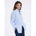thumbnail image 2 of U.S. Polo Assn. Women's Relaxed Long Sleeve Stripe Button Down Shirt, Sizes XS-XL, 2 of 5