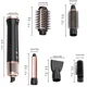 thumbnail image 3 of Calentador rápido 6 en 1 secador de pelo cepillo alisador etiqueta privada peine calefactor eléctrico de cerámica para rizar cepillo rizador de pelo, 3 of 5