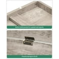 thumbnail image 4 of 39.4" Storage Chest, Extra Large Storage Trunk with 2 Hinges, Wooden Box Bench, Lift-Top Organizer Chest, Shoe Bench for Entryway, Bedroom, Living Room, Greige, 4 of 8