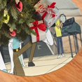 thumbnail image 2 of Falda para árbol de Navidad de Rick y Morty, suave y divertida, decoración navideña navideña de granja de 30", 2 of 4