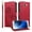 Red, variant on Wallet Case for Samsung Galaxy J5 Prime (SM-G570), Card Holder and Kickstand, Shockproof and Scratch Resistant, Green