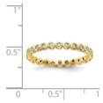 thumbnail image 5 of 14K Yellow Gold Ring Band Eternity Diamond Round Polished 1 3ct Bezel Set , Size 5, 5 of 5