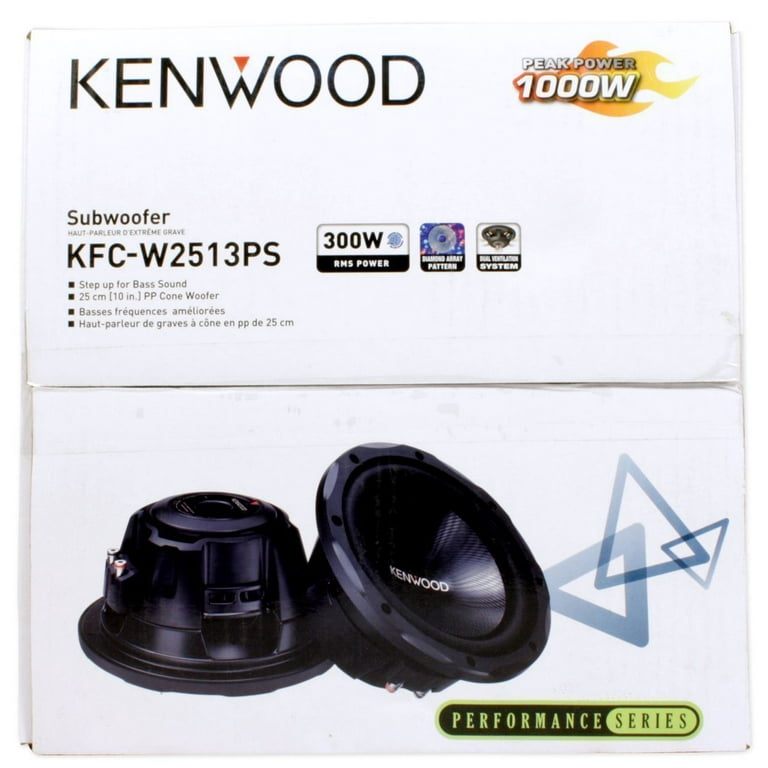 Kenwood Performance KFC-W2513PS Woofer, 300 W RMS, 1000 W PMPO