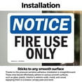 thumbnail image 3 of (2 Pack) Fire Use Only OSHA Notice Sign 5 Inch X 3.5 Inch Vinyl Label Decal Sticker Weather Resistant, UV Protected for Workplace, Business, and Construction Site, Made in the USA, 3 of 7