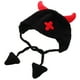 thumbnail image 2 of 1pc Práctico Invierno Halloween Estilo Sombrero Diablo Cuernos Gorra Broma Orejeras Gorra, 2 of 5