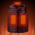 thumbnail image 5 of Kids Heated Vest 9 Heating Zones USB Charging Waterproof Windproof Warm Winter Vest Wine XXL, 5 of 7