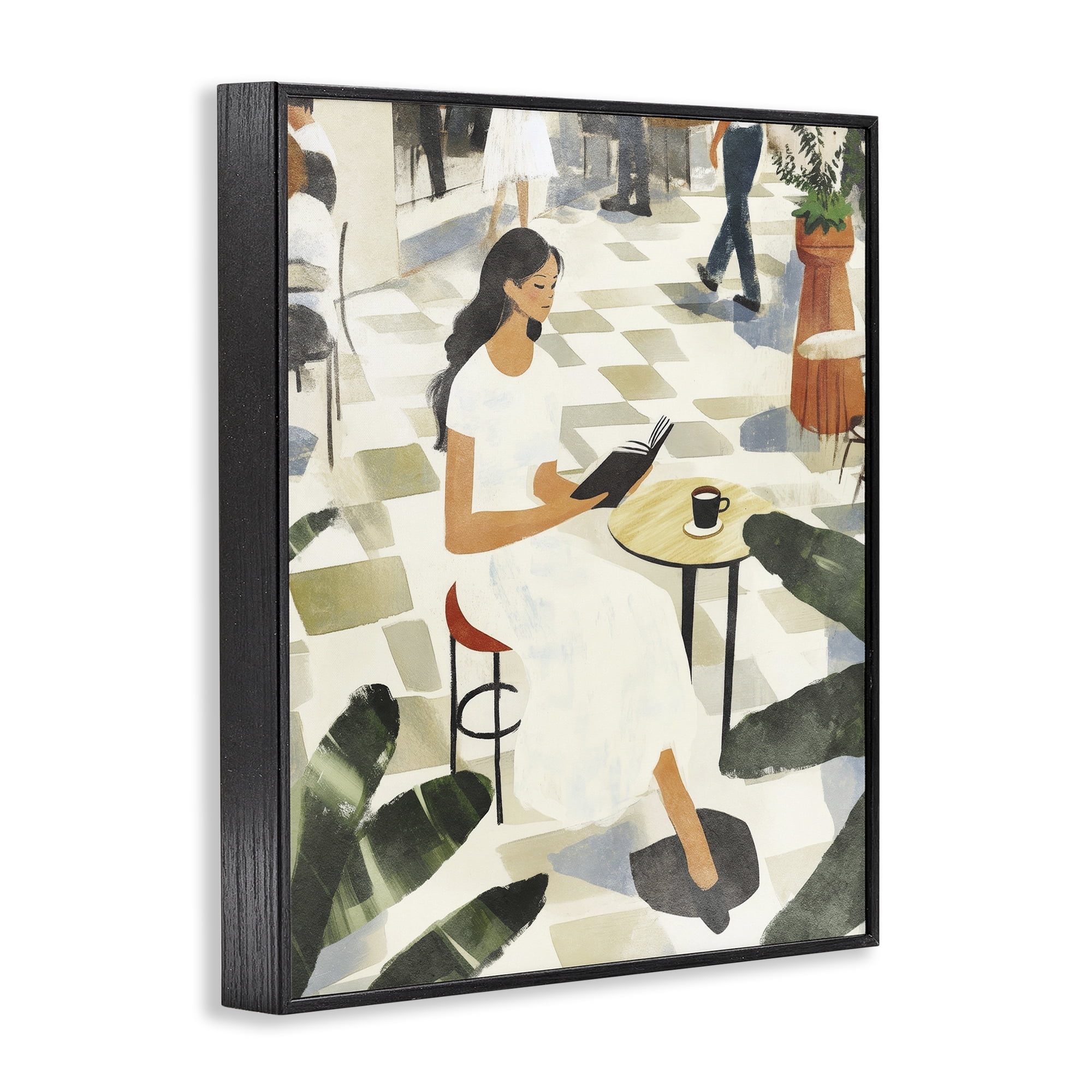 Stupell Industries Coffee & Pages in Cafe Black Framed Giclee Art, design by Svetlana Aleynikova