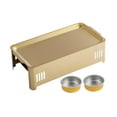 thumbnail image 4 of Almencla Plateau Chauffant Coréen Serveur Réchaud pour Barbecue Restaurant Camping Or, 4 of 8
