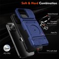 thumbnail image 5 of For iPhone 16 Pro Max 16Pro 16E 16 Plus Phone Case Magnetic bracket Card Holder Rotated Ring Kickstand Heavy Shockproof Wallet Case, 5 of 8