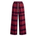 thumbnail image 7 of Idoravan Women's Elastic Waist Straight Casual Wide Leg Pants, 7 of 7