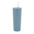 thumbnail image 6 of Beautiful 24oz No Drippy Sippy Stainless Steel Tumbler With Straw, Cornflower, 6 of 7