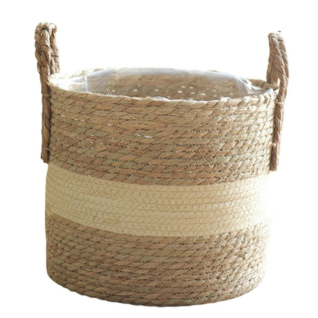 Colaxi Panier de Jardinière Tressé Contenant de Jardinière Léger pour Jardin de Fleurs Extérieur E