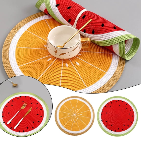 Xingjin Round Placemats, Woven Heat Insulation Table Mat With Natural Rattan Texture, Eco Friendly Placemat For Dining And Kitchen Use