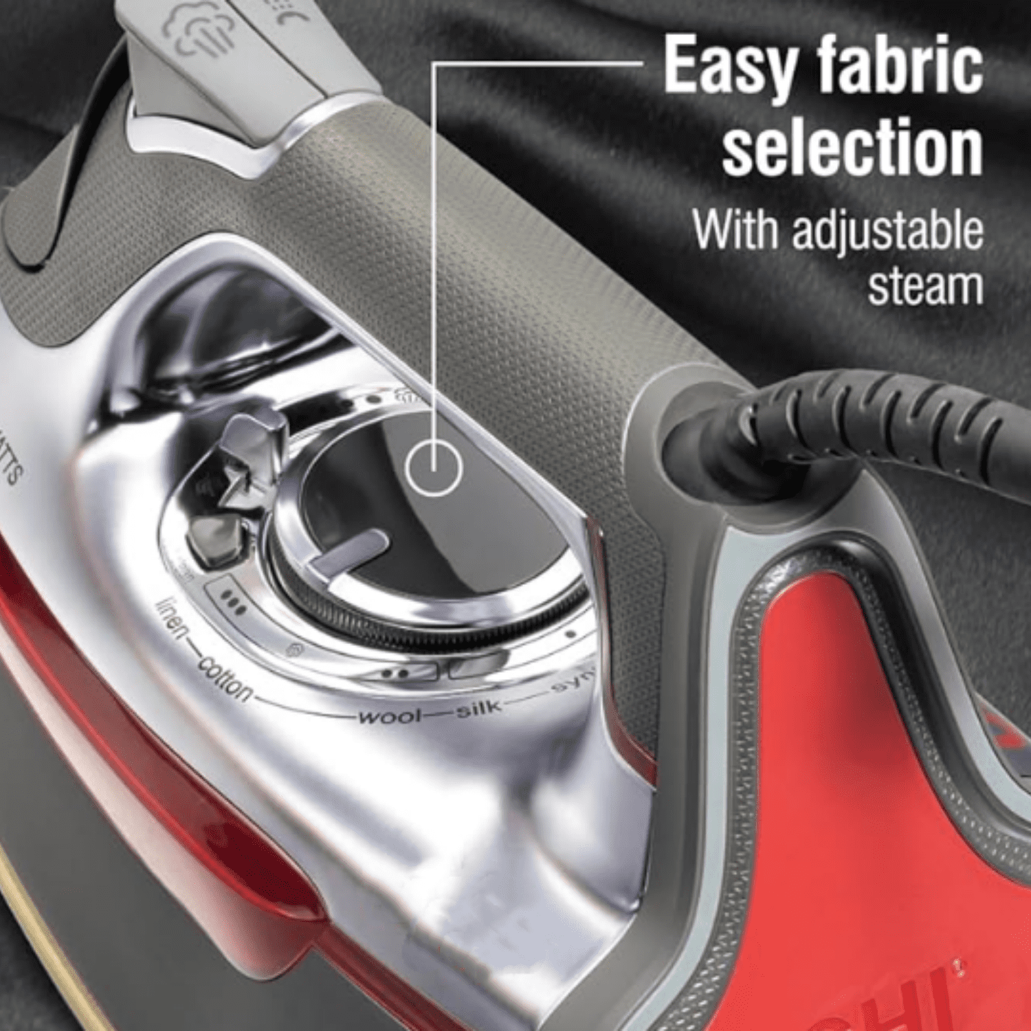 Steam Iron for Clothes with 300+ Holes for Powerful Steam ing, Temperature Guide Dial, 1700 Watts, XL 10’ Cord, 3-Way Auto Shutoff, Titanium Infused Ceramic Soleplate, Silver (13101)