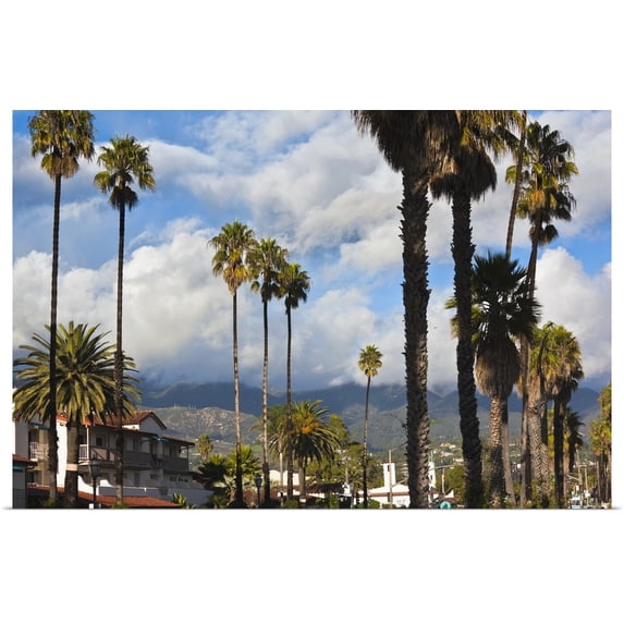 Great BIG Canvas | "California, Southern California, Santa Barbara, harborfront and beach" Art Print - 48x32