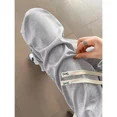 thumbnail image 3 of Pantalones finos de verano para mujer, de seda de hielo gris, de campana, de cintura alta, holgados, adelgazantes, de pierna recta, estrechos, informales, 3 of 4