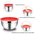 thumbnail image 4 of Vesteel 7 Pcs Stainless Steel Mixing Bowls, Metal Nesting Salad Bowls with Lids, 4.5/3.5/3/2.5/1.5/1.2/0.7 QT - Multi-Color, 4 of 7