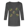 thumbnail image 5 of felwors St Patty's Day Shirt Women 2025 Casual Plus Size 3/4 Sleeve Irish Clover Shirts Funny Saint Patrick's Tunic Tops (Dark Gray, S), 5 of 7