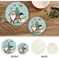 thumbnail image 4 of GZHJMY Christmas Cute Santa Claus Snowman Reindeer Snowflakes Trivets Pot Holders Set of 2, Table Mats,Placemats Set for Cooking and Baking, Cotton Braided Hot Pads, 7.09"+9.45", 4 of 7