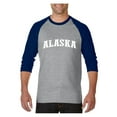thumbnail image 1 of MmF - Mens Raglan Sleeve Baseball T-Shirts, up to Size 3XL - Alaska, 1 of 4