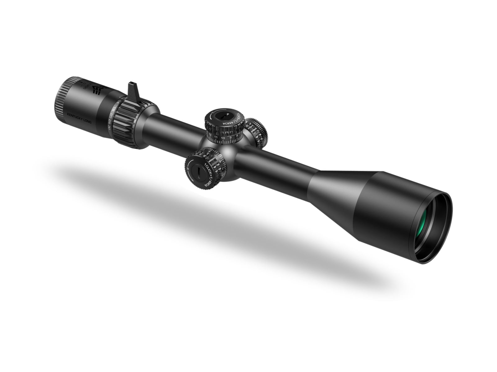 Swampfox Kentucky Long 2-12x44 Rifle Scope, 0.25 MOA, Sharpshooter MOA Reticle, First Focal Plane, Matte Black, 30mm