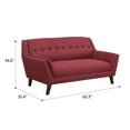 thumbnail image 4 of Wallace & Bay Browning Loveseat, Brick Red, 4 of 5