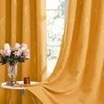 thumbnail image 6 of Deconovo Orange Blackout Curtains Silver Wave Foil Print Pattern Room Darkening Drapes 52Wx 63L inch Set of 2 Panels Orange Flame, 6 of 7