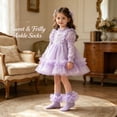 thumbnail image 2 of TELOLY 4Pairs Kids Socks,1-3 Years Old Ruffle Socks,Thin Cotton Socks Lace Socks,Style2,12-15Cm, 2 of 7