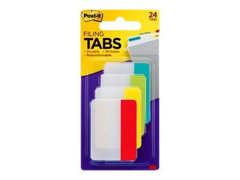 Post-it® Tabs 686-ALYR, Assorted Primary Colours, 2 in x 1.5 in (50.8 mm x 38.1 mm), 24/Pack, POST IT PI TAB  ASST 24PK