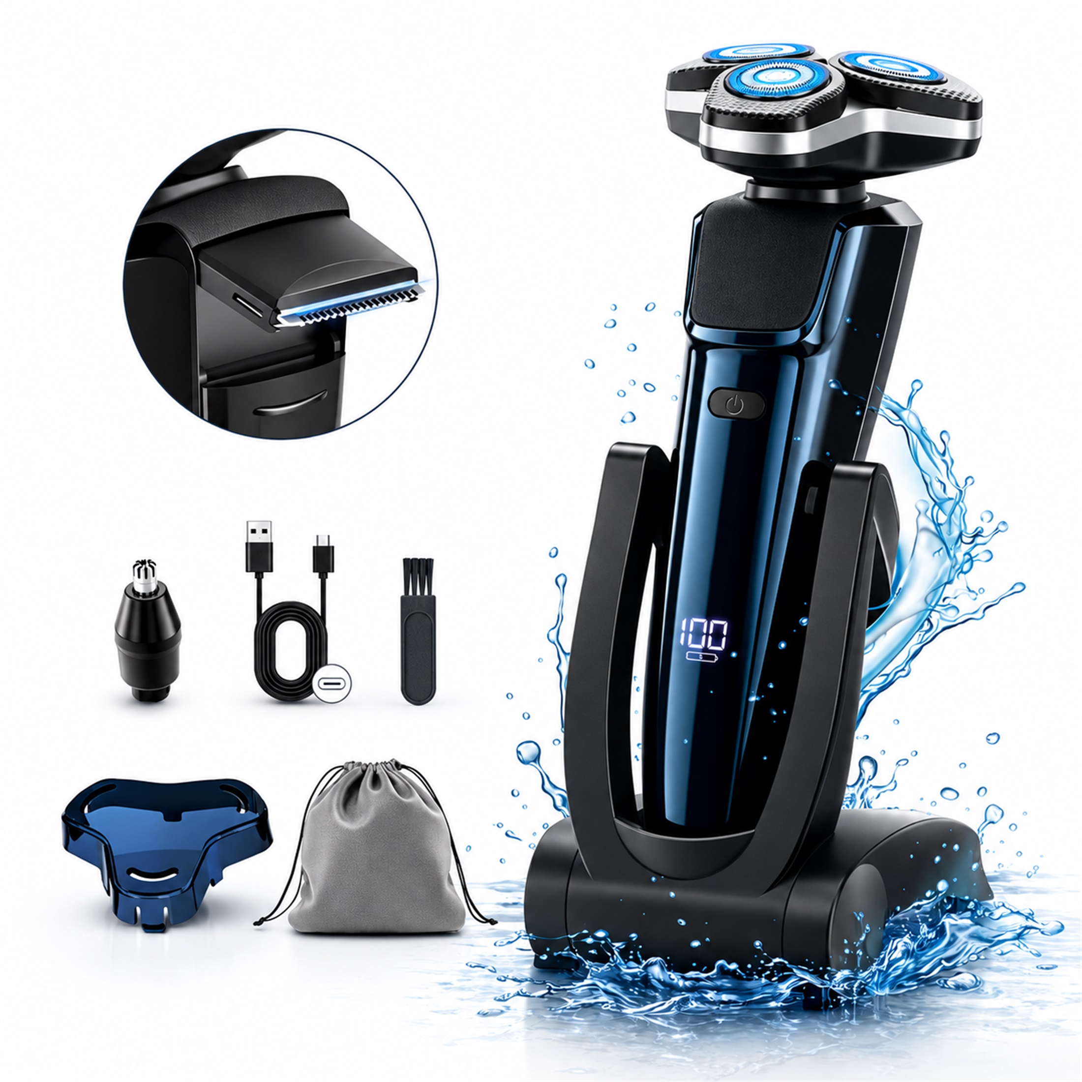 NICEBAY 4D Electric Shaver With Nose Trimmer photo 1