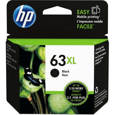 - HP 63XL Black High-Yield Original Ink Cartridge (F6U64AN)