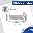 thumbnail image 2 of Uxcell Vis de Machine à Tête de Poêle, Vis Rondes en Acier Inoxydable 304 pour Armoire 50 1/4-20 x 5/8 Pouces, 2 of 7
