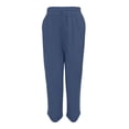 thumbnail image 5 of Girls Summer Elastic Waist Long Pants Casual Solid Trousers for Kids Breathable Lightweight Everyday Wear7 15Years Girls Striped Leggings Young Girls Clothes Girl Leggings Softball Youth Pants Girl, 5 of 9