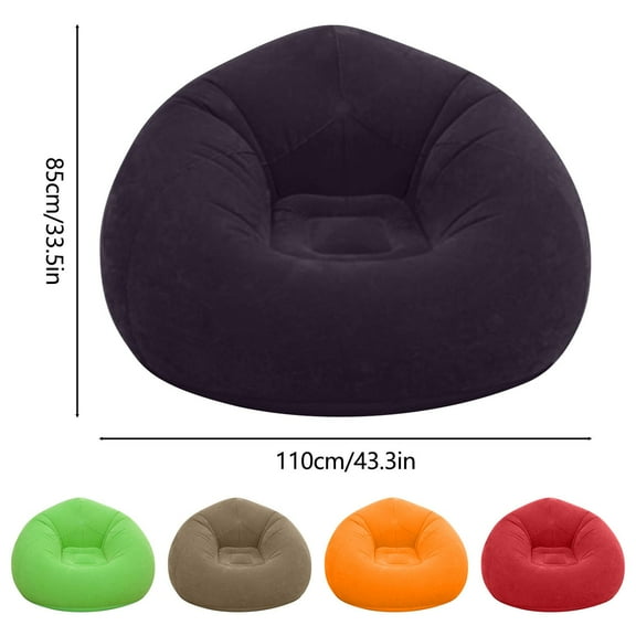 Sofa Cover* Flocking Pvc Inflatable Sofa Portable Inflatable Lounger for Camping & Beach Inflatable Couch for Indoor and Outdoor Camping Couch Inflatable Flocking Couch