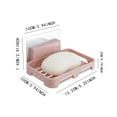 thumbnail image 2 of 1 Pcs Soap Holder, Self-Adhesive Creative Storage Rack, Soap Holder Dish Shower Bar Soap Holder with Drainage, Wall Mounted Soap Box Tray Container for Bathroom Bathtub Kitchen Sink, 2 of 8