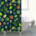 thumbnail image 4 of Yellow Fruit Shower Curtain, Lemon Lover Floral Print Waterproof Bath Drapes 72x72 Inch Fresh Summer Spring Polyester Fabric with 12 Hooks, 4 of 5