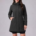 thumbnail image 5 of Lutiedan Waterproof Raincoat for Women Full Zip Long Sleeve Windbreaker Outdoor Hiking Hooded Rain Jacket with Pocket Size S-XXL, 5 of 6