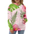thumbnail image 4 of Tropical Pink Hibiscus Pattern 3D Print Hoodie Men Women Autumn Thin Pullover Sweatshirt Vintage Streetwear Tops, 4 of 6