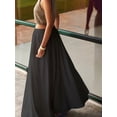 thumbnail image 6 of Women'S High Waist Casual Versatile Flowy Maxi Skirt Elegant Summer Boho Chic Midi Long Skirt, 6 of 8