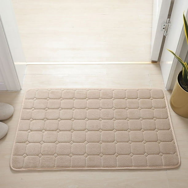 Alfonbrilla de Baño de Espuma Viscoelástica, Suave, Antidepresiva, Gran Absorción de Agua, Ideal Decoración de Baño y Dormitorio, para Interiores, Antideslizante, Fácil de Limpiar, 50 X 80 Cm.