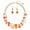 ORANGE, variant on BOCAR Women's Beaded 2 Layer Strand Statement Necklace with Earrings Collar Jewelry Set (N0003-Teal Mix)