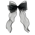 thumbnail image 2 of French Silky Bow Curtain Tiebacks, Lace Ribbon Curtain Ties and No-Drill Holdbacks for Sheer Drapes, Bedrooms, Nurseries, Canopies and Wedding Decor, 2 of 5